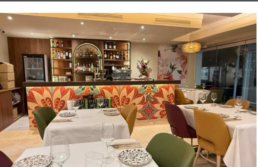 Dining room of Turmeric restaurant in Benidorm old town